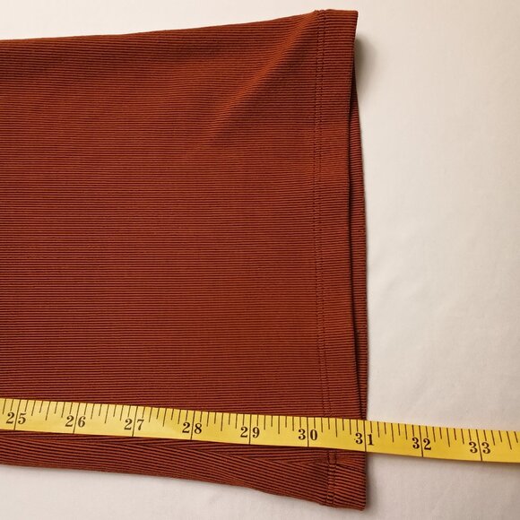Aritzia Wilfred Flare Leggings Size 2XS Low Rise Burnt Orange Color - Picture 8 of 9
